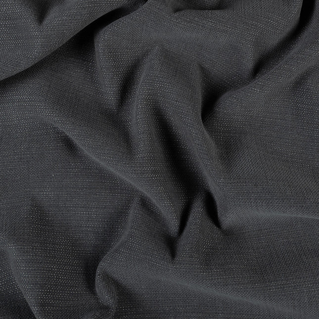 Charcoal grey colour textured plain velvet flock Easy Clean sofa, chair and curtain fabrics (Dual side)