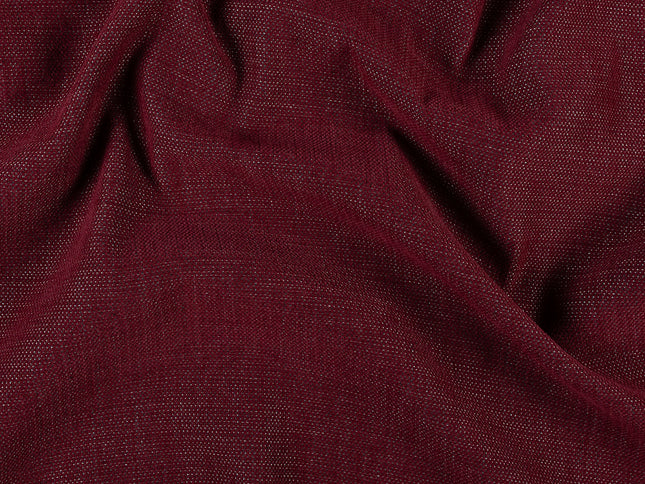Wine colour textured plain velvet flock Easy Clean sofa, chair and curtain fabrics (Dual side)