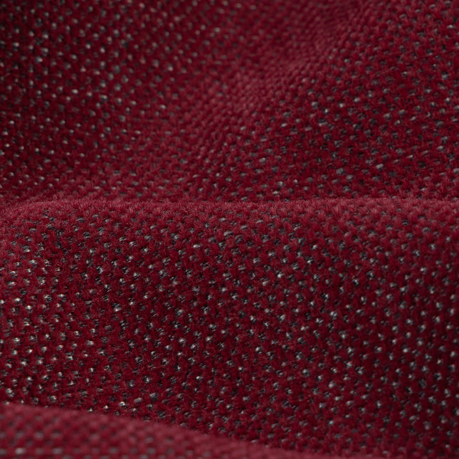 Wine colour textured plain velvet flock Easy Clean sofa, chair and curtain fabrics (Dual side)