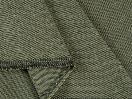 Olive green colour textured plain velvet flock Easy Clean sofa, chair and curtain fabrics (Dual side)