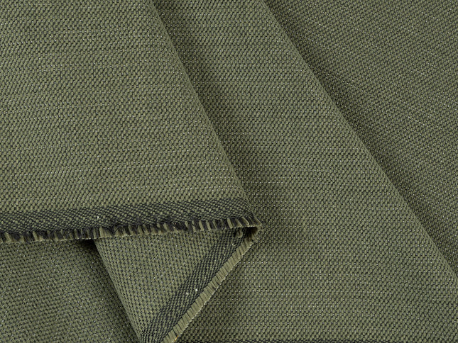 Olive green colour textured plain velvet flock Easy Clean sofa, chair and curtain fabrics (Dual side)