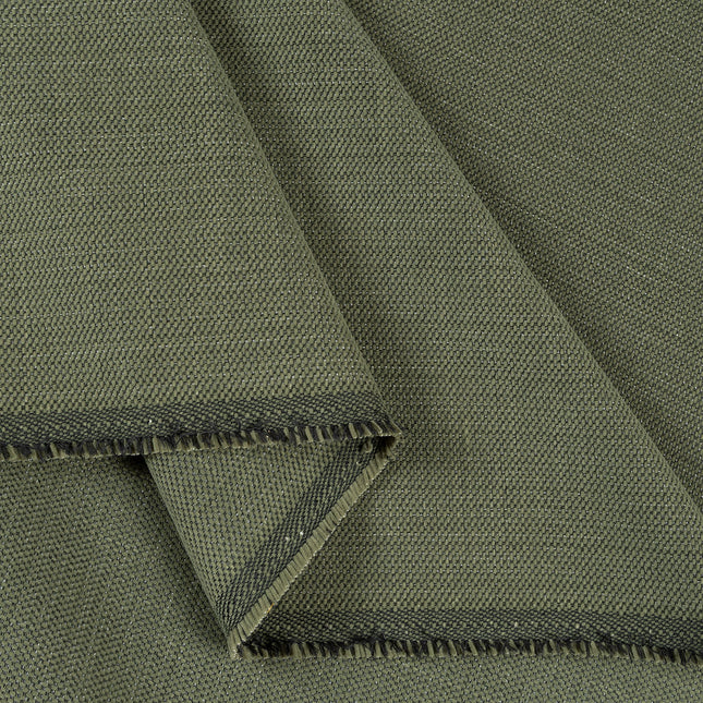 Olive green colour textured plain velvet flock Easy Clean sofa, chair and curtain fabrics (Dual side)