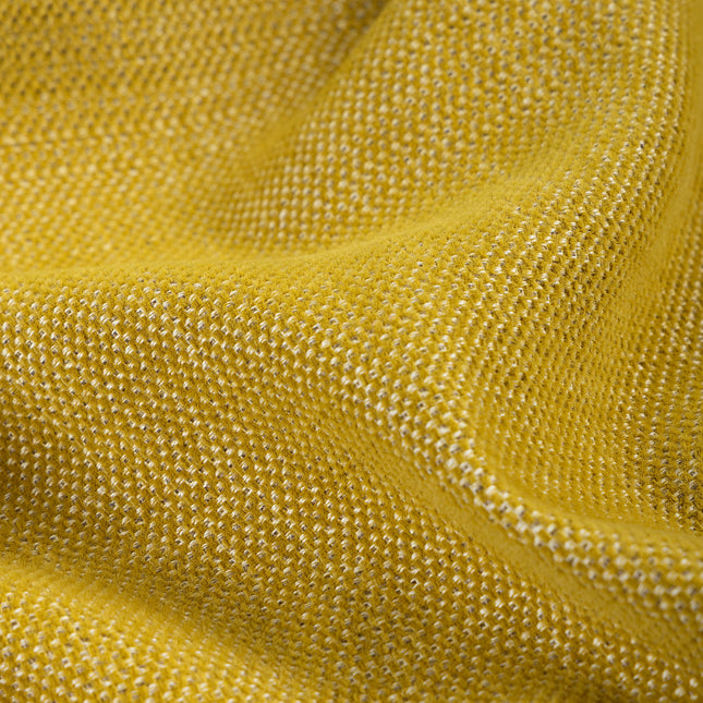 Mustard colour textured plain velvet flock Easy Clean sofa, chair and curtain fabrics (Dual side)