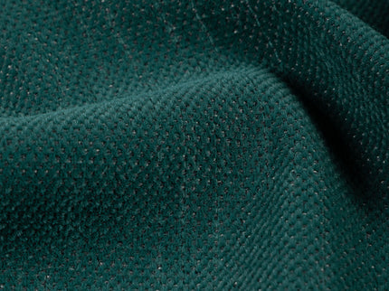 Teal green colour textured plain velvet flock readymade curtain