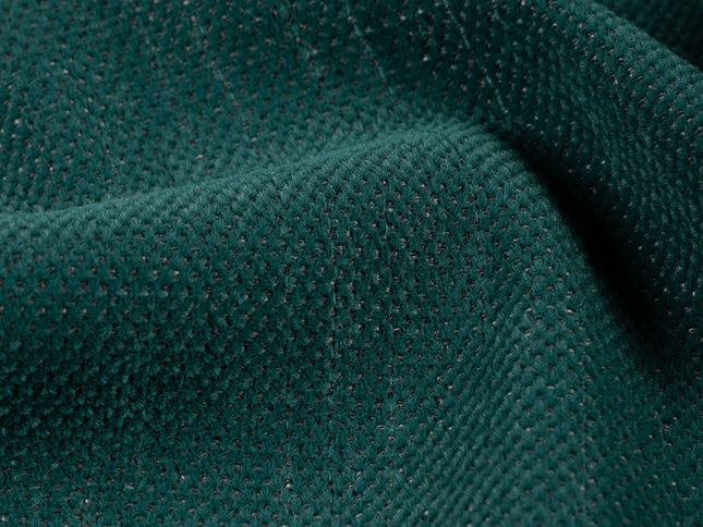 Teal green colour textured plain velvet flock Easy Clean sofa, chair and curtain fabrics (Dual side)