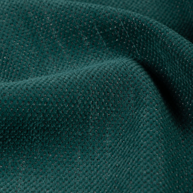Teal green colour textured plain velvet flock Easy Clean sofa, chair and curtain fabrics (Dual side)
