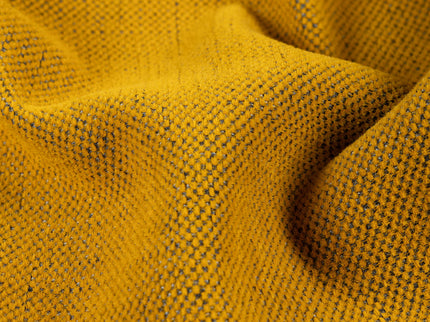 Mustard colour textured plain velvet flock readymade curtain