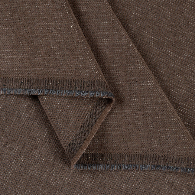 Dark brown colour textured plain velvet flock Easy Clean sofa, chair and curtain fabrics (Dual side)