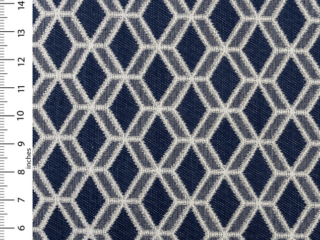 Navy blue colour geometric pattern velvet flock Easy Clean sofa, chair and curtain fabrics (Dual side)