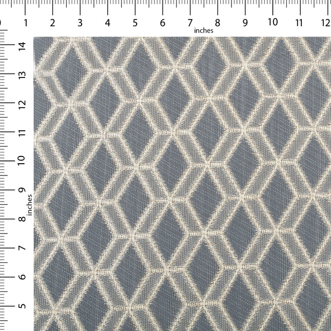 Charcoal grey colour geometric pattern velvet flock Easy Clean sofa, chair and curtain fabrics (Dual side)