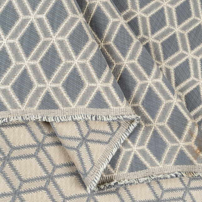 Charcoal grey colour geometric pattern velvet flock Easy Clean sofa, chair and curtain fabrics (Dual side)