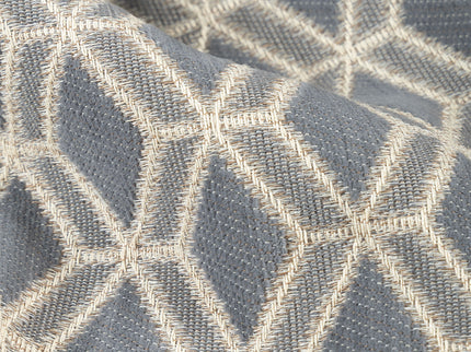 Charcoal grey colour geometric pattern velvet flock Easy Clean sofa, chair and curtain fabrics (Dual side)