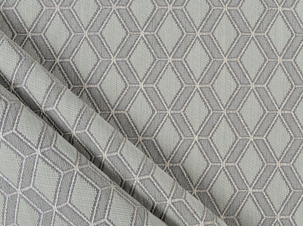 Dark Grey colour geometric pattern velvet flock Easy Clean sofa, chair and curtain fabrics (Dual side)
