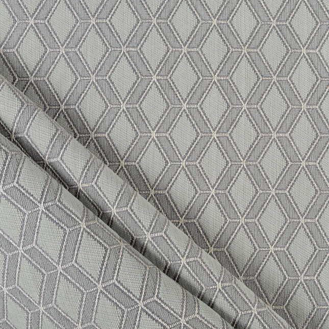 Dark Grey colour geometric pattern velvet flock Easy Clean sofa, chair and curtain fabrics (Dual side)