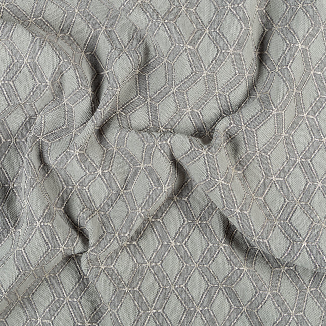 Dark Grey colour geometric pattern velvet flock Easy Clean sofa, chair and curtain fabrics (Dual side)