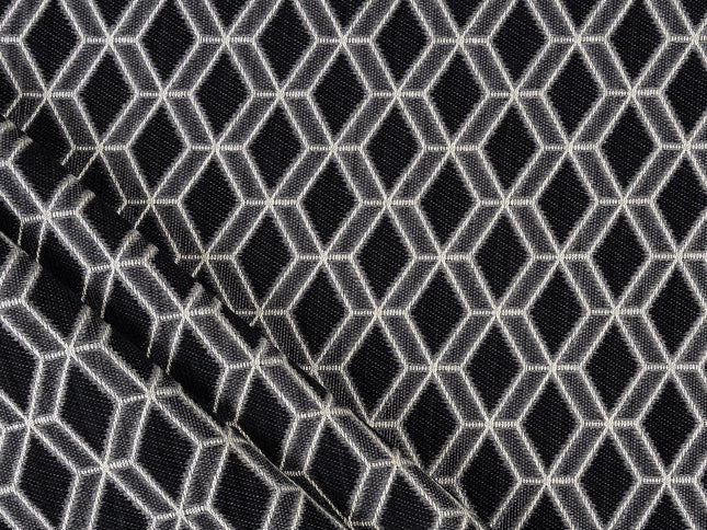 Black colour geometric pattern velvet flock Easy Clean sofa, chair and curtain fabrics (Dual side)