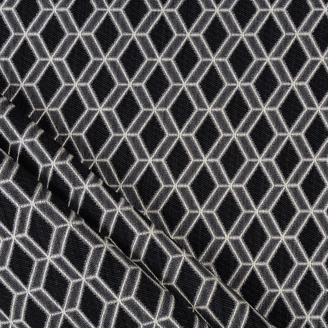 Black colour geometric pattern velvet flock Easy Clean sofa, chair and curtain fabrics (Dual side)