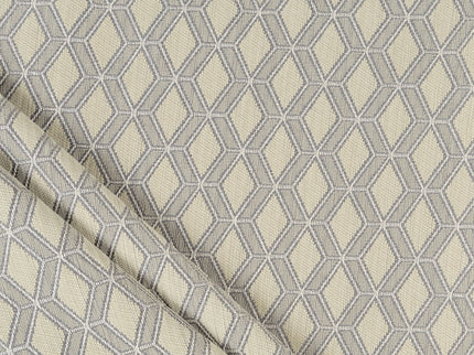 Sage greenish grey colour geometric pattern velvet flock Easy Clean sofa, chair and curtain fabrics (Dual side)