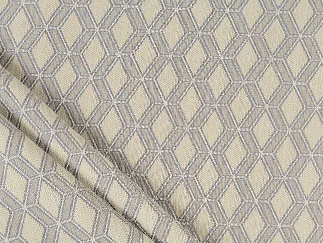 Sage greenish grey colour geometric pattern velvet flock Easy Clean sofa, chair and curtain fabrics (Dual side)