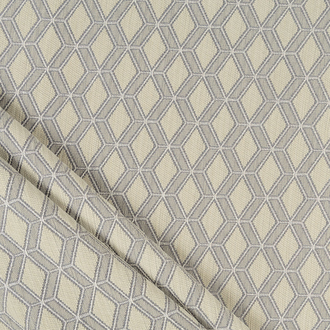 Sage greenish grey colour geometric pattern velvet flock Easy Clean sofa, chair and curtain fabrics (Dual side)