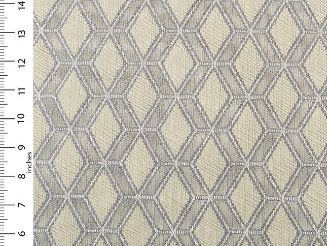 Sage greenish grey colour geometric pattern velvet flock Easy Clean sofa, chair and curtain fabrics (Dual side)