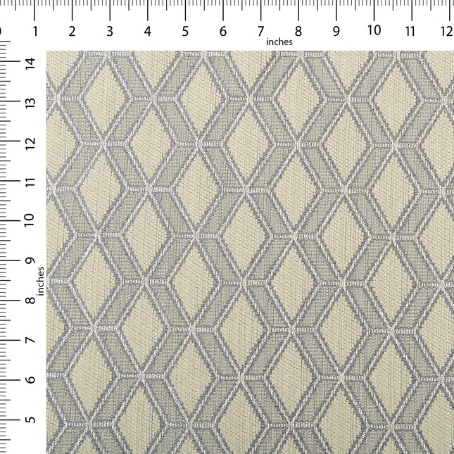 Sage greenish grey colour geometric pattern velvet flock Easy Clean sofa, chair and curtain fabrics (Dual side)