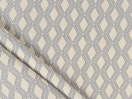 Grey colour geometric pattern velvet flock Easy Clean sofa, chair and curtain fabrics (Dual side)