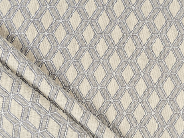 Grey colour geometric pattern velvet flock Easy Clean sofa, chair and curtain fabrics (Dual side)