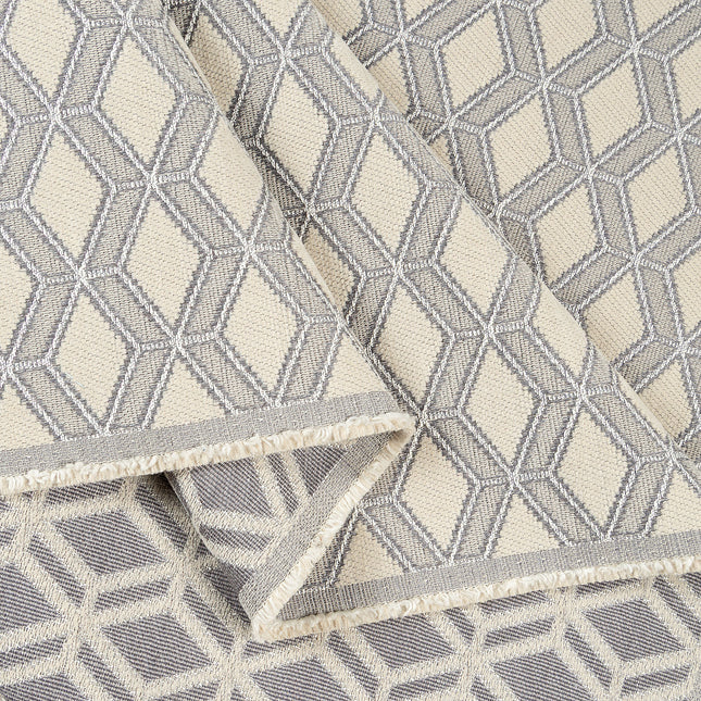 Grey colour geometric pattern velvet flock Easy Clean sofa, chair and curtain fabrics (Dual side)
