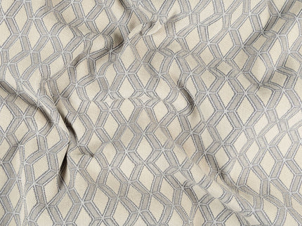 Grey colour geometric pattern velvet flock readymade cushion cover