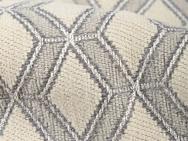 Grey colour geometric pattern velvet flock Easy Clean sofa, chair and curtain fabrics (Dual side)