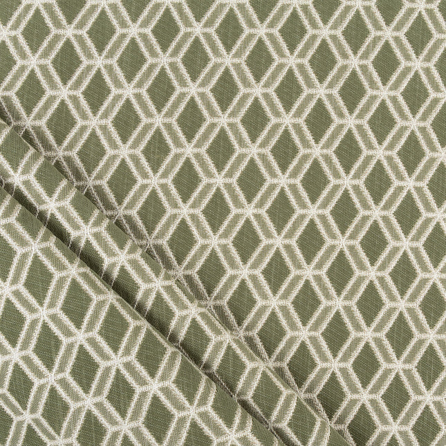 Olive green colour geometric pattern velvet flock Easy Clean sofa, chair and curtain fabrics (Dual side)