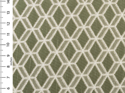 Olive green colour geometric pattern velvet flock Easy Clean sofa, chair and curtain fabrics (Dual side)