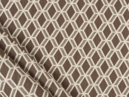 Dark brown colour geometric pattern velvet flock Easy Clean sofa, chair and curtain fabrics (Dual side)