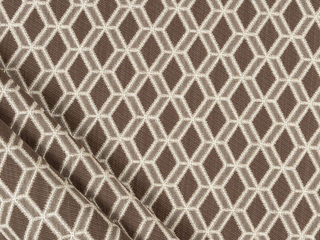 Dark brown colour geometric pattern velvet flock Easy Clean sofa, chair and curtain fabrics (Dual side)