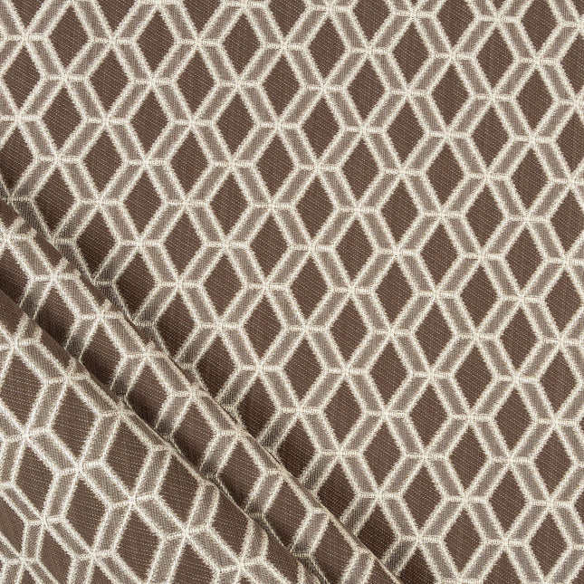 Dark brown colour geometric pattern velvet flock Easy Clean sofa, chair and curtain fabrics (Dual side)