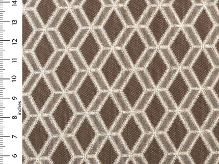 Dark brown colour geometric pattern velvet flock Easy Clean sofa, chair and curtain fabrics (Dual side)