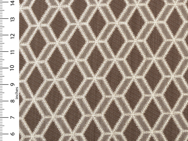 Dark brown colour geometric pattern velvet flock Easy Clean sofa, chair and curtain fabrics (Dual side)