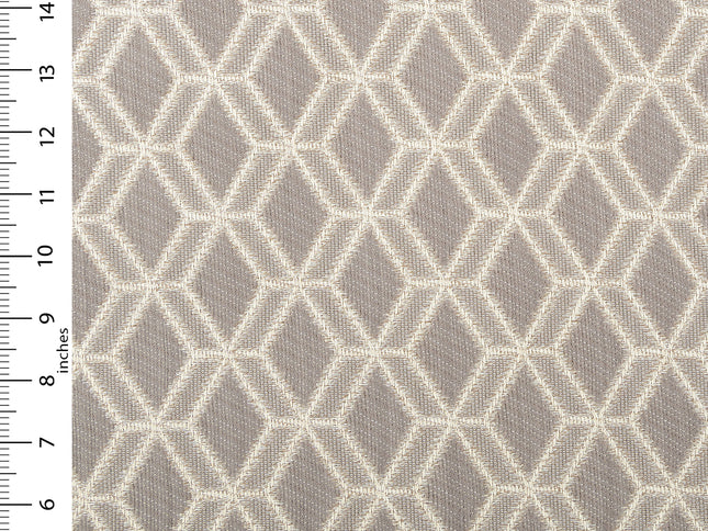 Taupe colour geometric pattern velvet flock Easy Clean sofa, chair and curtain fabrics (Dual side)