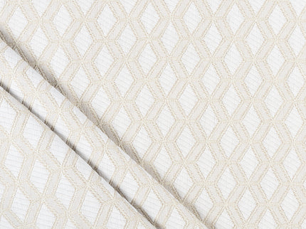 Cream colour geometric pattern velvet flock Easy Clean sofa, chair and curtain fabrics (Dual side) (Dual side)
