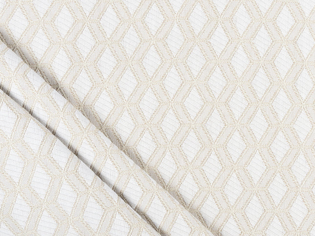 Cream colour geometric pattern velvet flock Easy Clean sofa, chair and curtain fabrics (Dual side) (Dual side)