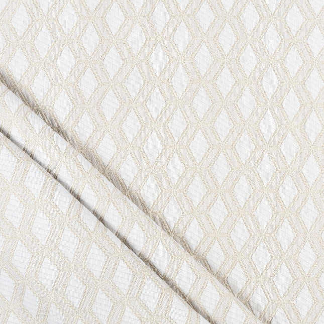 Cream colour geometric pattern velvet flock Easy Clean sofa, chair and curtain fabrics (Dual side) (Dual side)