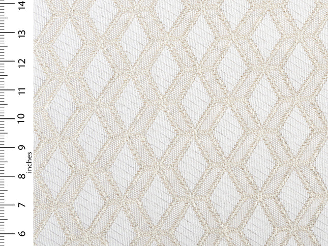Cream colour geometric pattern velvet flock Easy Clean sofa, chair and curtain fabrics (Dual side) (Dual side)
