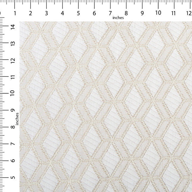 Cream colour geometric pattern velvet flock Easy Clean sofa, chair and curtain fabrics (Dual side) (Dual side)