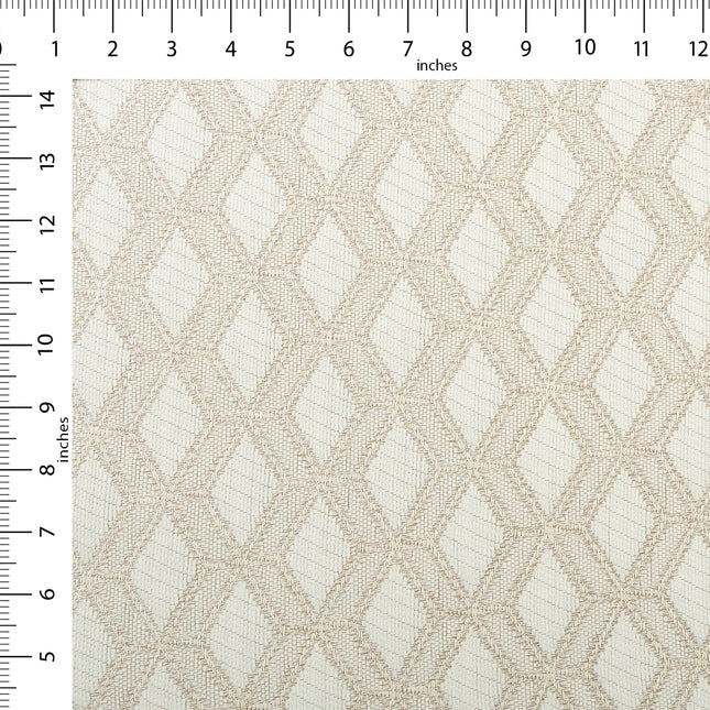 Beige colour geometric pattern velvet flock Easy Clean sofa, chair and curtain fabrics (Dual side)