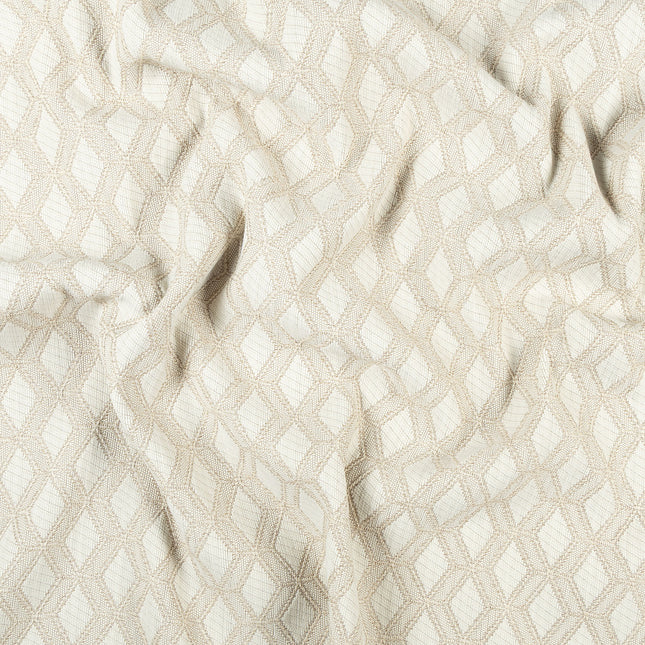 Beige colour geometric pattern velvet flock Easy Clean sofa, chair and curtain fabrics (Dual side)