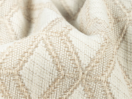 Beige colour geometric pattern velvet flock Easy Clean sofa, chair and curtain fabrics (Dual side)