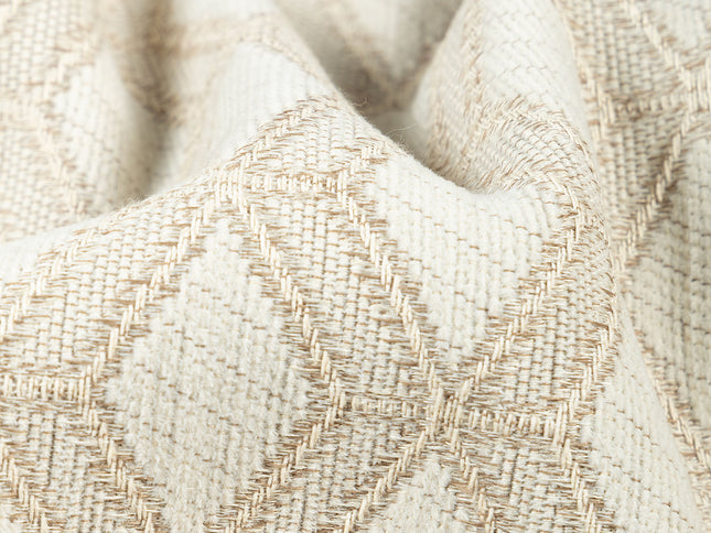 Beige colour geometric pattern velvet flock Easy Clean sofa, chair and curtain fabrics (Dual side)