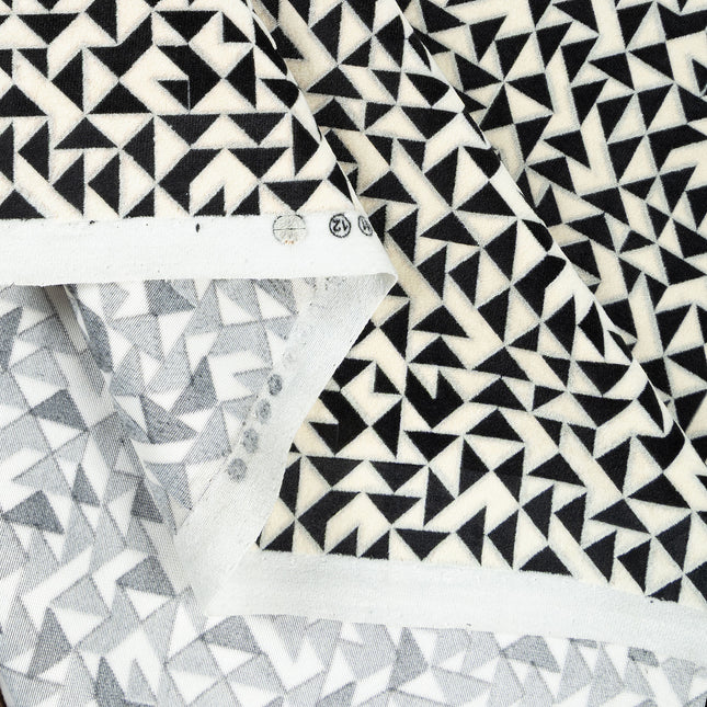 Multicolour geometric pattern velvet flock Easy Clean sofa, chair and curtain fabrics