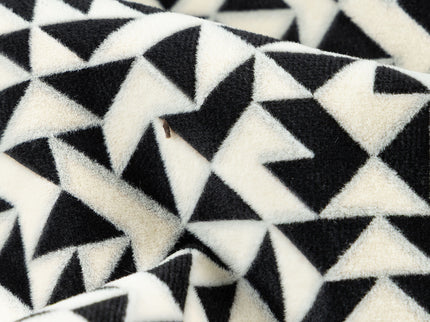 Multicolour geometric pattern velvet flock Easy Clean sofa, chair and curtain fabrics